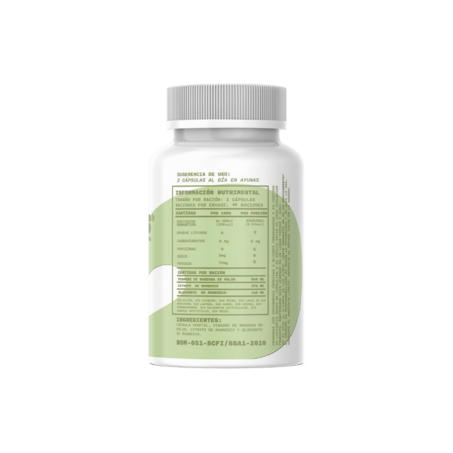 Cápsulas de Vinagre de Manzana con Magnesio